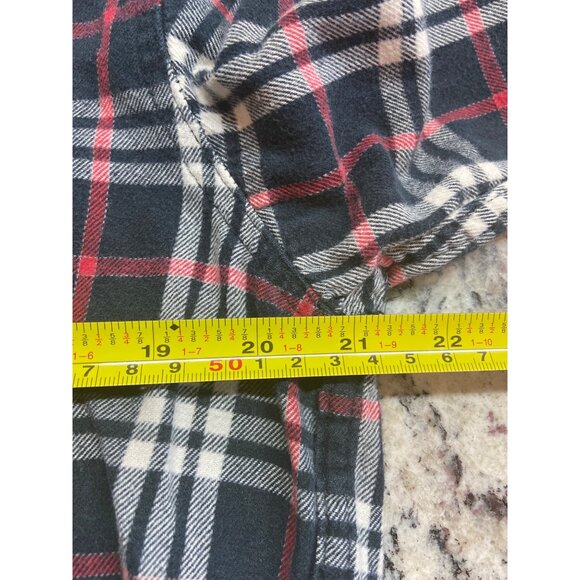 Vintage Hobbs Creek Men Shirt Large Long Plaid Button-Up Navy Red White Gorpcore - Picture 11 of 11